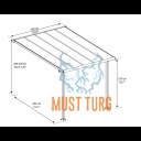 Varikatus terrassile Olympia 3X3 hall kirgas