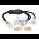 Strip light Y-arm for 3 strip lights