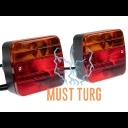 Rear light set 12V with magnetic mounting