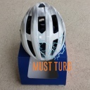 Bicycle helmet Abus Macator white silver L 58-62cm 340g