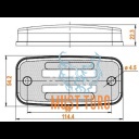 Side light with turn signal yellow 12-24V E-certificate. 114.4x54.2x22.3mm