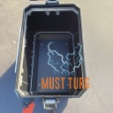 BMW aluminum case left black 77412472173