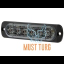 Vilkur kollane 12-24V 113x28x9mm 29 vilkumisrežiimi ECE R65 Class 1 R10