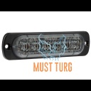 Vilkur kollane 12-24V 113x28x9mm 29 vilkumisrežiimi ECE R65 Class 1 R10