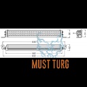 High beam Osram Lightbar VX500-CB 55W 4100lm Ref.17.5 ECE R112 R10