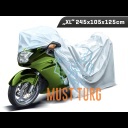 Motorcycle cover 3 layers with reflector size XL 245x105x125cm